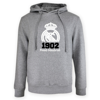 Real Madrid CF мъжки суитшърт с качулка No21 Crest grey