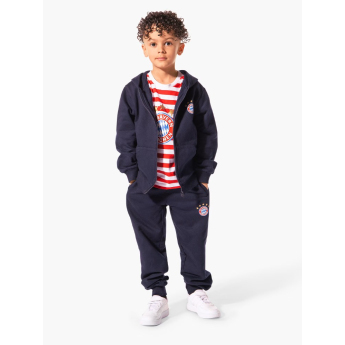 FC Bayern Munich детски суитшърт с качулка Hooded Zip navy