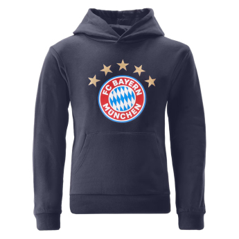FC Bayern Munich детски суитшърт с качулка Essential navy