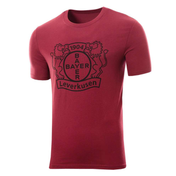 Bayer 04 Leverkusen мъжка тениска Logo burgundy
