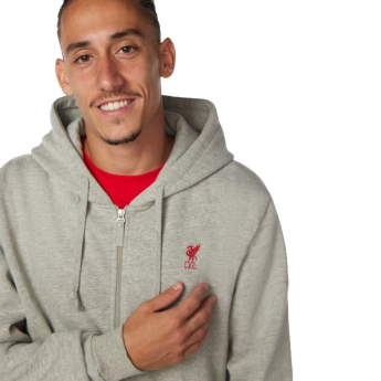 Liverpool FC мъжки суитшърт с качулка Zip Through grey