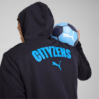 Manchester City мъжки суитшърт с качулка Casuals navy