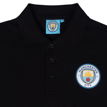Manchester City мъжка поло тениска Crest black