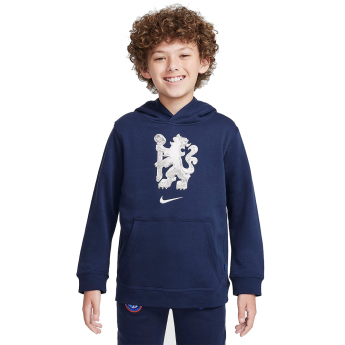 Chelsea FC детски суитшърт с качулка Club navy