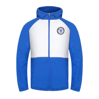 Chelsea FC мъжко яке с качулка Shower blue white
