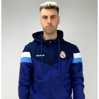 Real Madrid CF мъжки суитшърт с качулка No13 Zip navy