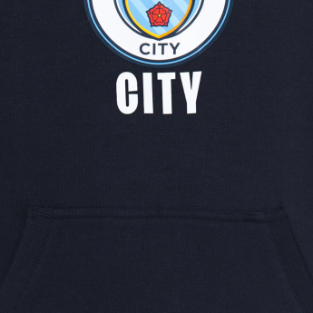 Manchester City детски суитшърт с качулка Hoody navy