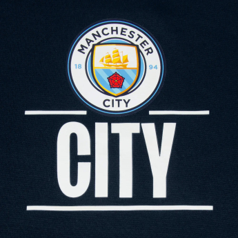 Manchester City мъжки суитшърт с качулка SLab zip navy