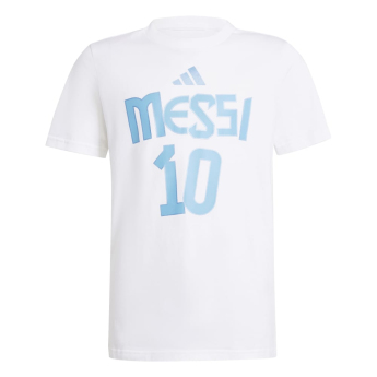 Lionel Messi детска тениска MESSI Name and number white