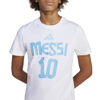 Lionel Messi детска тениска MESSI Name and number white