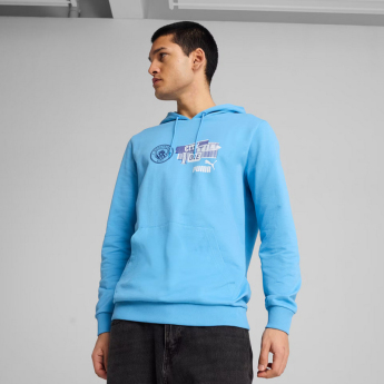 Manchester City мъжки суитшърт с качулка ftblNRGY blue