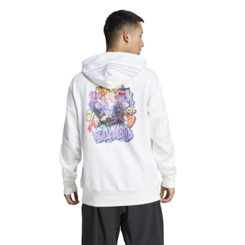 Real Madrid CF мъжки суитшърт с качулка Pichiavo white