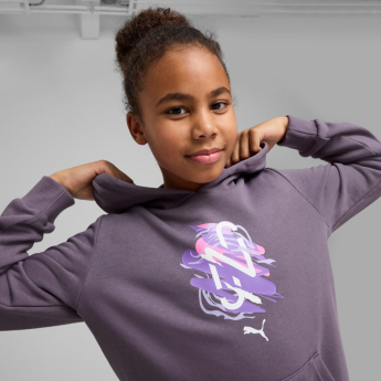 Neymar Jr детски суитшърт с качулка NEYMAR JR Creativity purple
