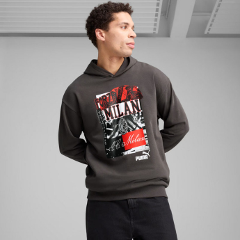 AC Milan мъжки суитшърт с качулка ftblNRGY gray