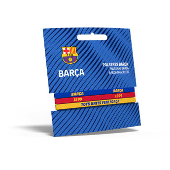 FC Barcelona гумена гривна 3pack Tricolor