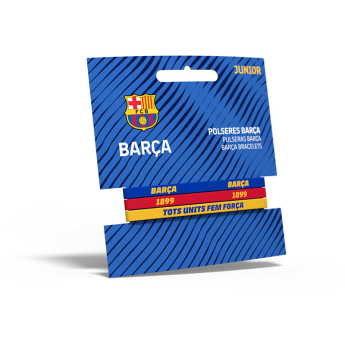 FC Barcelona детска гумена гривна 3pack Tricolor
