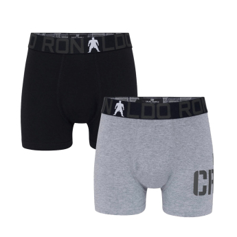 Cristiano Ronaldo детски боксерки 2pack CR7 Bamboo black-grey