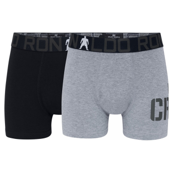 Cristiano Ronaldo детски боксерки 2pack CR7 Bamboo black-grey