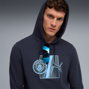 Manchester City мъжки суитшърт с качулка FtblCulture dark
