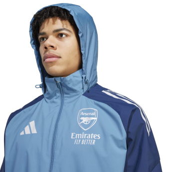 Arsenal FC мъжко яке с качулка Allweather blue