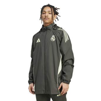Real Madrid CF мъжко яке с качулка Allweather grey