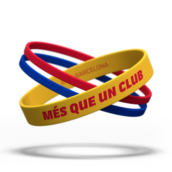 FC Barcelona детска гумена гривна Locked yellow