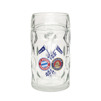 FC Bayern Munich стъклена чаша beer bottle
