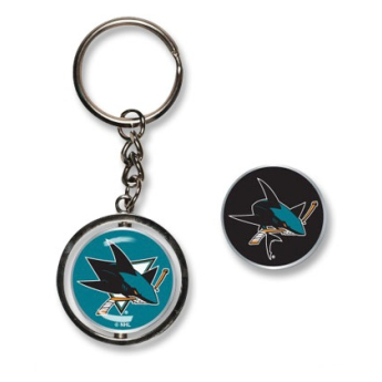 San Jose Sharks висулка за ключодържател Spinner Key Ring
