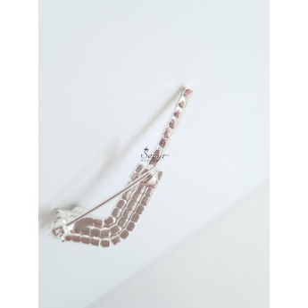 Отбори по хокей брошка Czech Hockey Tricolor Silver Plated Hockey Stick