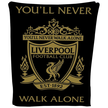 Liverpool FC поларено одеяло Gold Black