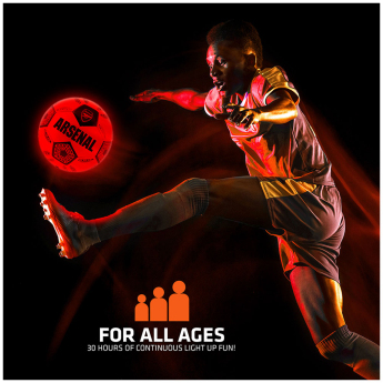 Arsenal FC футболна топка LED Glow Football - size 5
