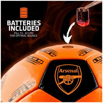 Arsenal FC футболна топка LED Glow Football - size 5