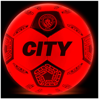 Manchester City футболна топка LED Glow Football - size 5