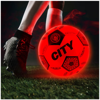 Manchester City футболна топка LED Glow Football - size 5