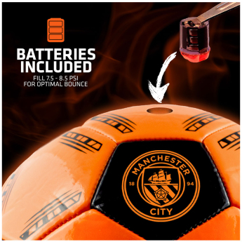 Manchester City футболна топка LED Glow Football - size 5