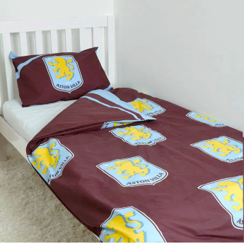 Aston Villa спално бельо за единично легло colour club crest