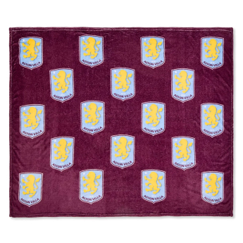 Aston Villa поларено одеяло Multi Crest