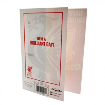 Liverpool FC картичка за рожден ден red cards