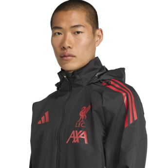 Liverpool FC мъжко яке с качулка Allweather black