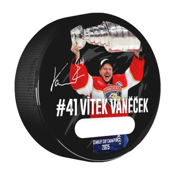Florida Panthers шайба за подпис Vítek Vaněček #92 Stanley Cup Champion 2025