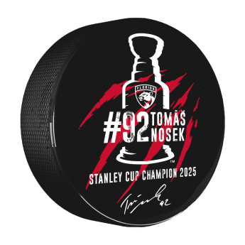 Florida Panthers шайба Tomáš Nosek #92 Stanley Cup Champion 2025