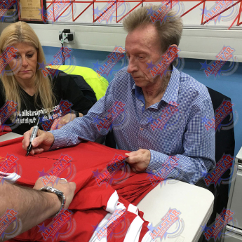 Легенди фланелка с рамка 1963 Law Signed Shirt (Framed)