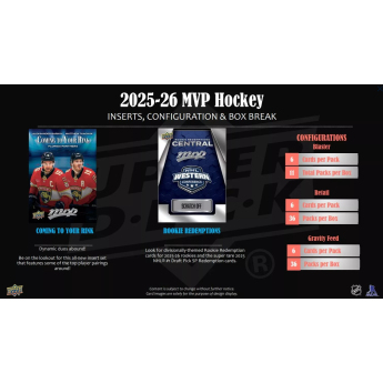 NHL кутии хокей карти NHL 2025-26 Upper Deck MVP Hockey Retail Box