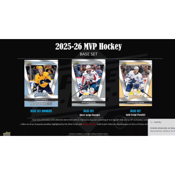 NHL кутии хокей карти NHL 2025-26 Upper Deck MVP Hockey Gravity Retail Box