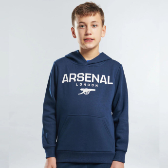 Arsenal FC детски суитшърт с качулка Logo navy