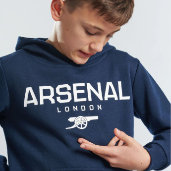 Arsenal FC детски суитшърт с качулка Logo navy
