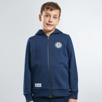 Chelsea FC детски суитшърт с качулка Full Zip navy
