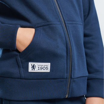 Chelsea FC детски суитшърт с качулка Full Zip navy