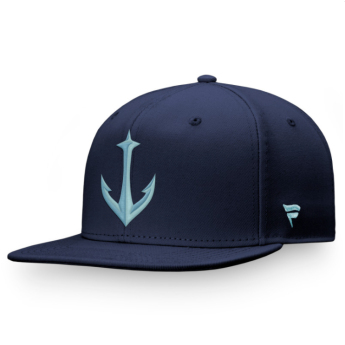 Seattle Kraken шапка с козирка flat Secondary Logo Snapback navy