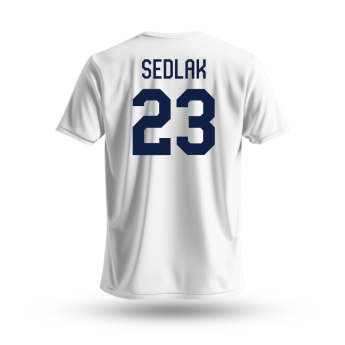 Отбори по хокей детска тениска Lukáš Sedlák #23 Czech National Emblem 2025 White